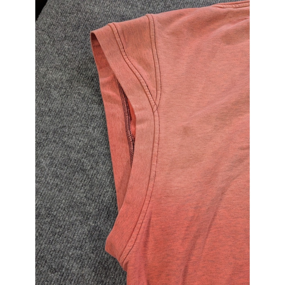 Free People Hoodie Vest Cropped Kangaroo Pocket Orange Dyed Women's Size Large - Picture 5 of 9
